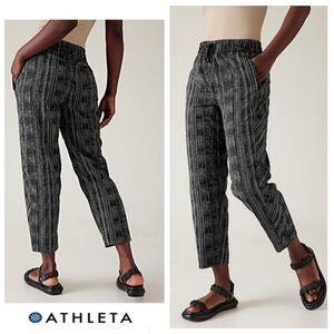 NWTS-$110 ATHLETA Arrival Pants SIZE 4 Relaxed *Flattering Fit* Slightly Cropped